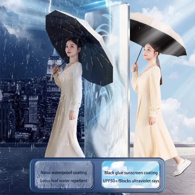 Fully Automatic Opening And Closing Sunshade And Rainproof Umbrella Stylish Travel Umbrella Windproof And Waterproof Umbrella. Oasis Select