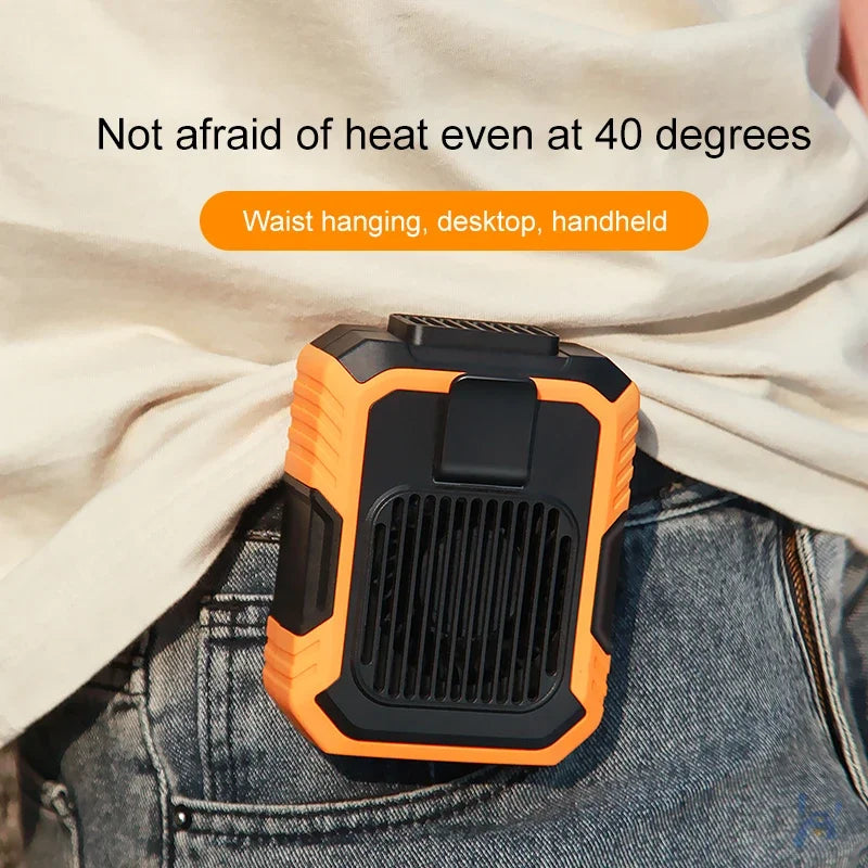 URGGU Wearable Waist Clip Fan – USB Rechargeable Portable Fan