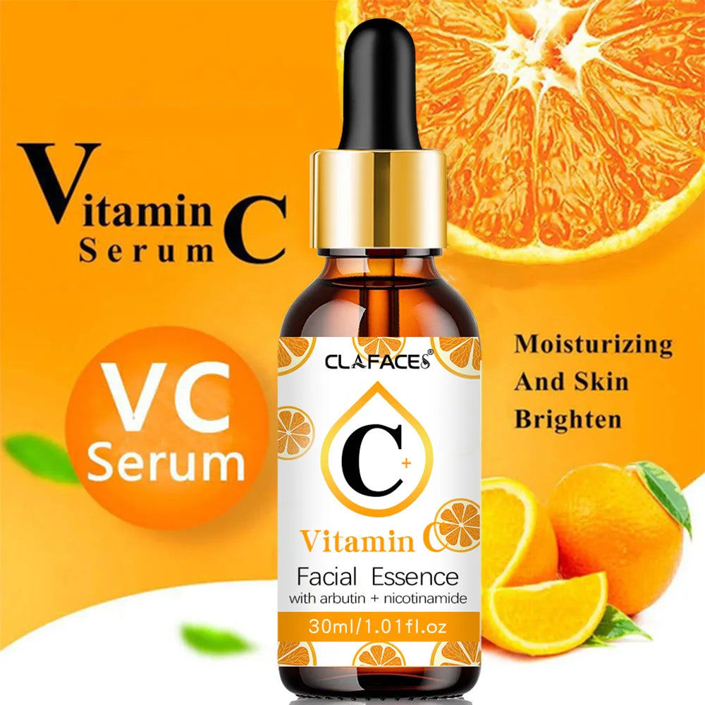 Vitamin C essence removes dark spots, whitens, moisturizes, resists aging, wrinkles and tightens skin care cosmetics 30ml Oasis Select