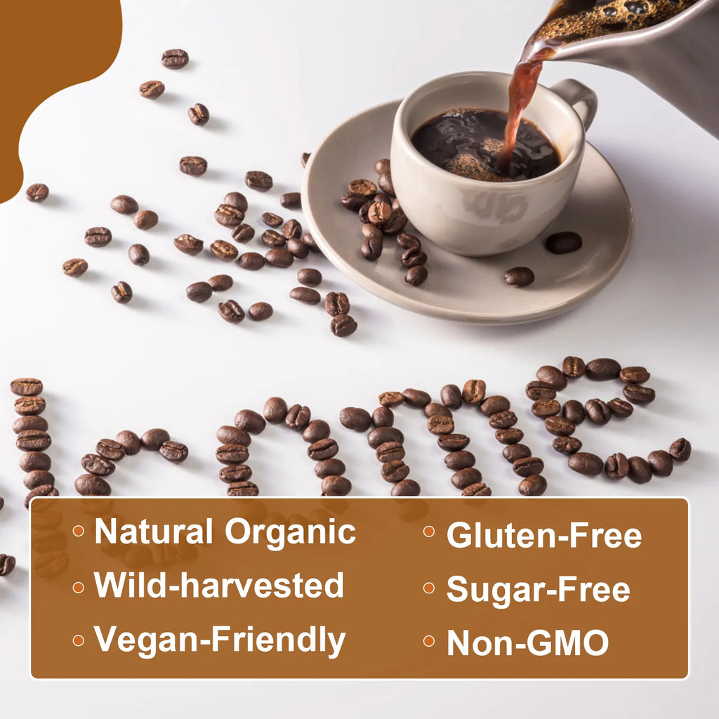 BWEORTHS 70/120/250G Mushroom Coffee Mixed Reishi&Lion's Mane Mushrooms Support Immunity&Focus Health Boost Memory NO-GMO Oasis Select