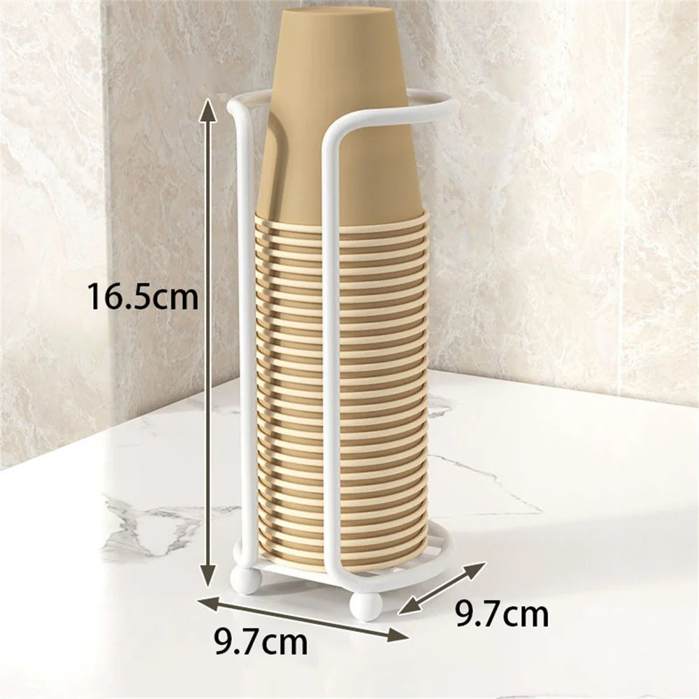 Metal Disposable Cup Dispenser Rack | Rust-Proof Organizer