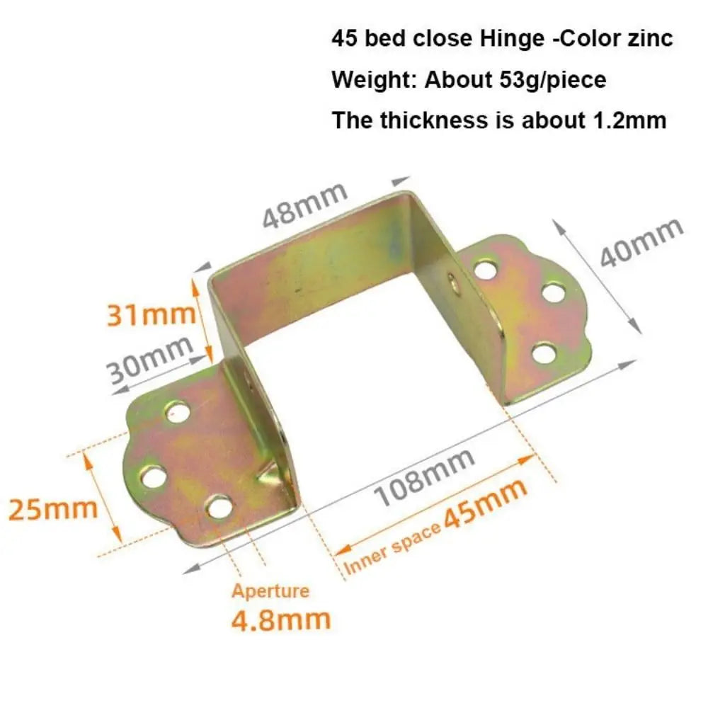 Thickened Bed & Furniture Hinges | 11 Styles with Screws