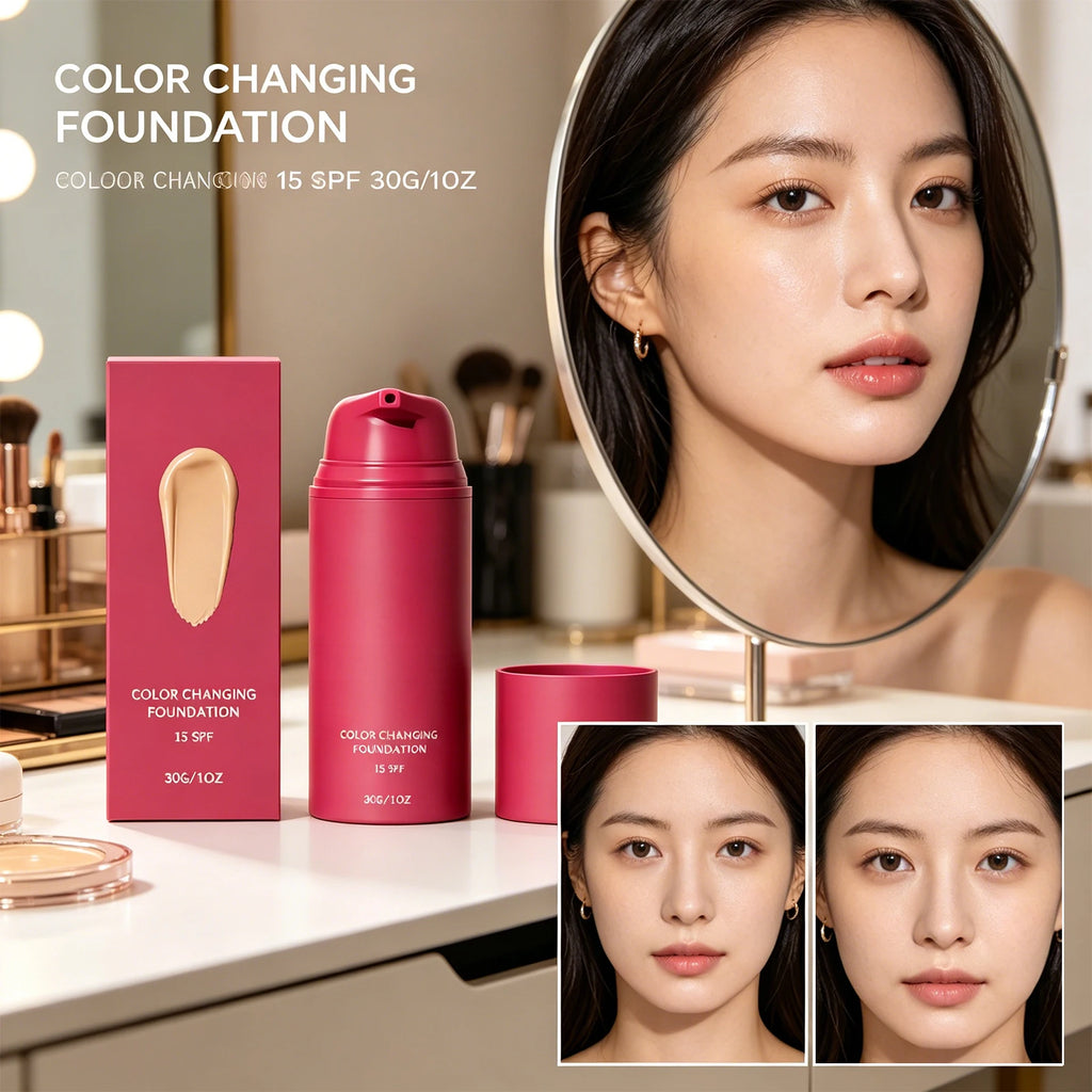 Color Changing Foundation – Tone Adapting, Waterproof, Lightweight 30g Liquid Foundation Oasis Select