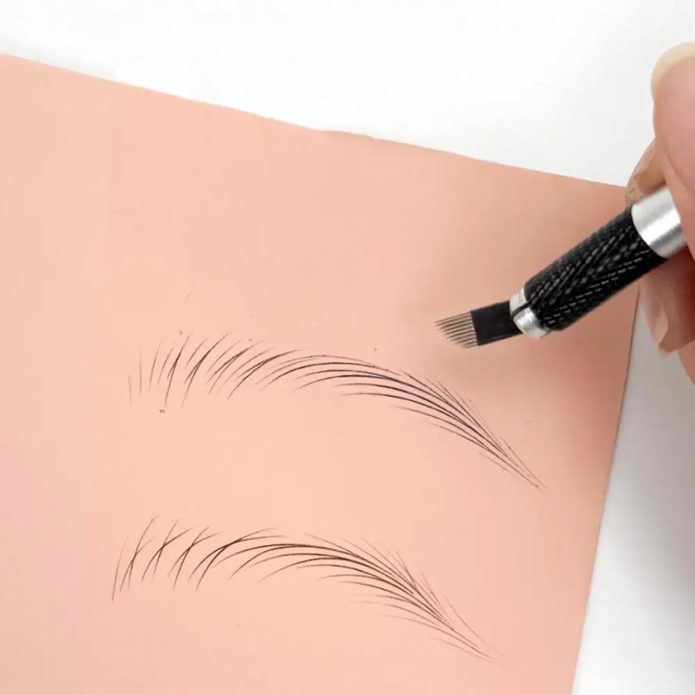 Blank Tattoo Practice Skin, Double Sided Fake Eyebrow Tattoo Practice Skins for Beginners and Experienced Tattoo Artists-1MM Oasis Select