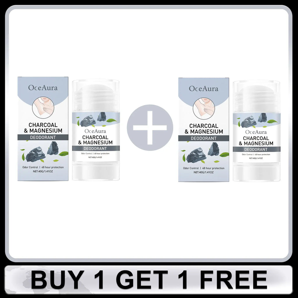 Charcoal Deodorant Stick for Armpit Long Lasting Freshing Sweat Eliminate Bad Smell Anti Odor Remover Smooth Underarm Deodorant Oasis Select Buy 1 Get 1 Free