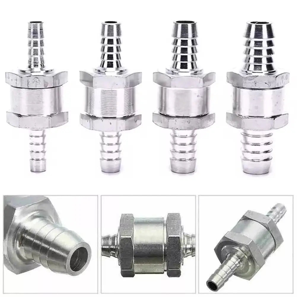 Aluminium Fuel Line One-Way Check Valve | 6–12mm Anti-Backflow