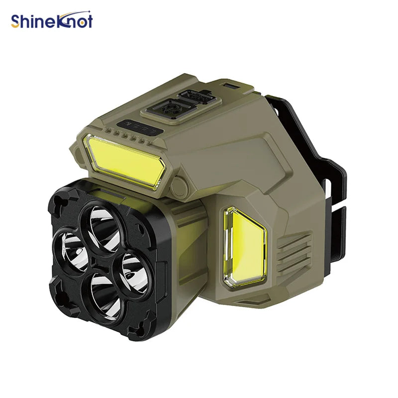 SHINEKNOT LED Headlamp – COB, Induction & Waterproof Camping