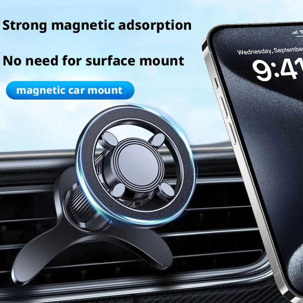 Magnetic Car Phone Holder – 17 Magnets, 360° Air Vent Mount