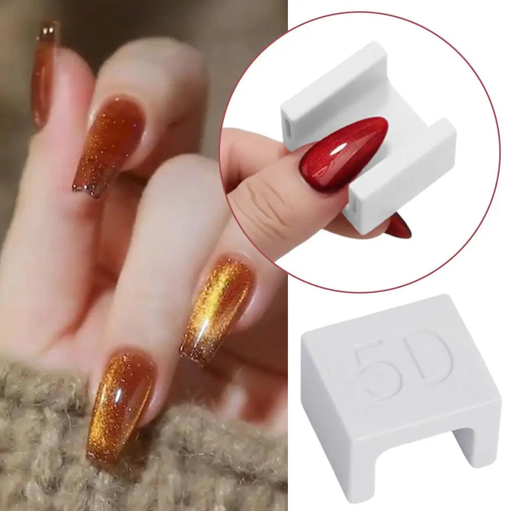 Cat Eye Magnet for Nail Polish Gel Polish, 5D French Tip Art Cat eye Effect Strong Magnetic Tool Home DIY Nail Art for Beginner Oasis Select