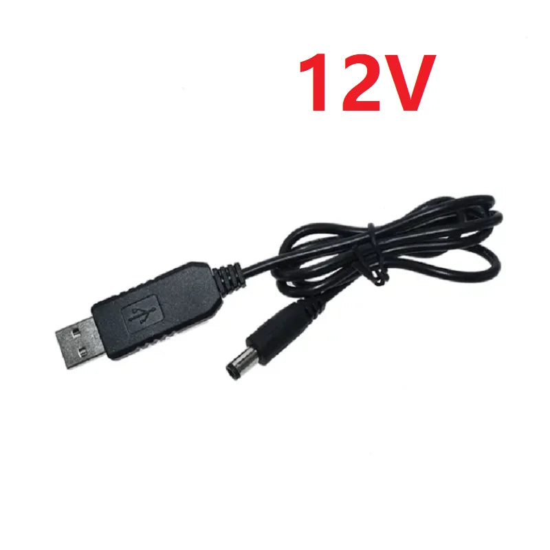 DC 5V DC 9V 12V Cable DC 5.5x2.1mm Plug USB power boost line DC 5V to DC 9V / 12V Step UP Module USB Converter Adapter Cable Oasis Select 12V 1m