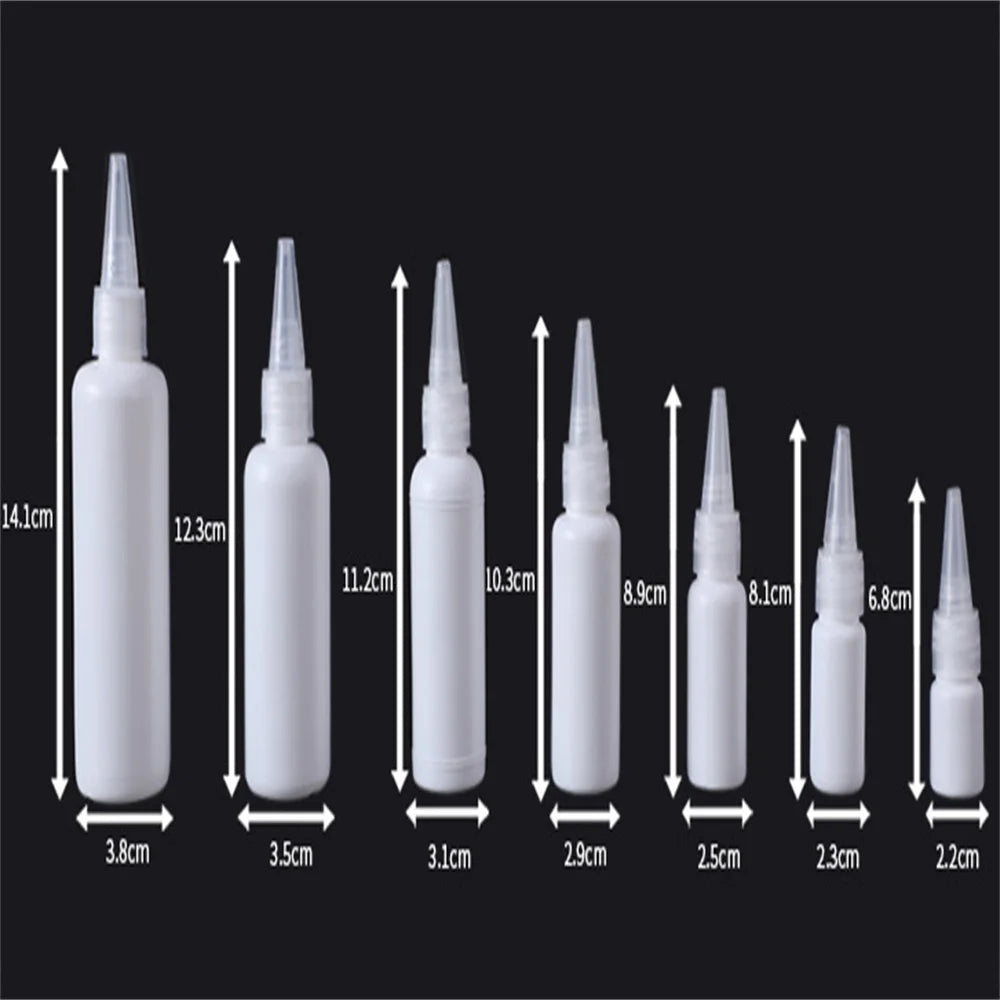 5/10/20/30/50/60/100ml Empty PE Plastic Glue Bottles With Screw-On Lids Squeeze Liquid Ink Oil Dropper Bottles Oasis Select