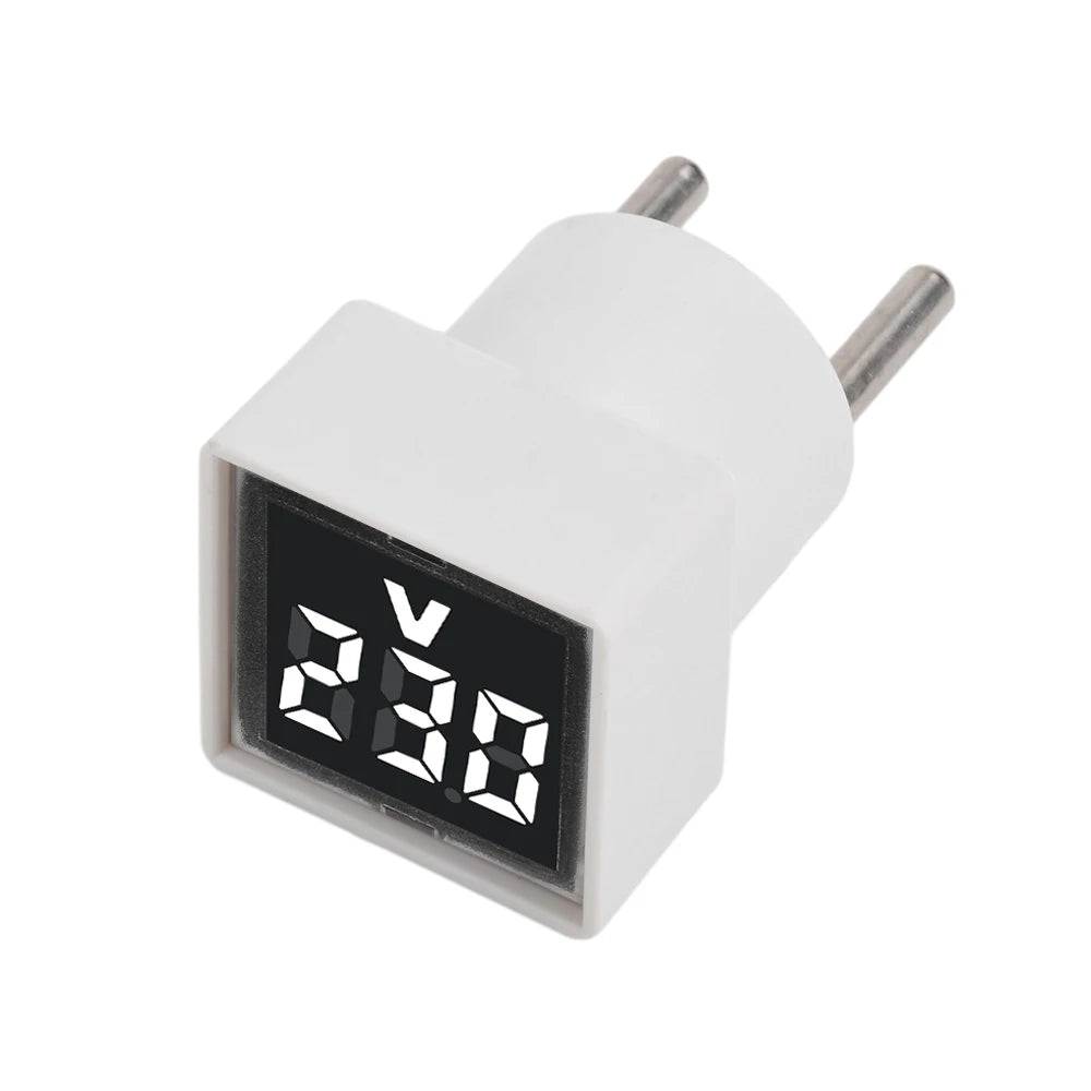 Mini Square Voltmeter AC 50V-500V Digital Voltage Tester Monitor LED Display Voltmeter Indicator Light Electrical Instruments Oasis Select White light