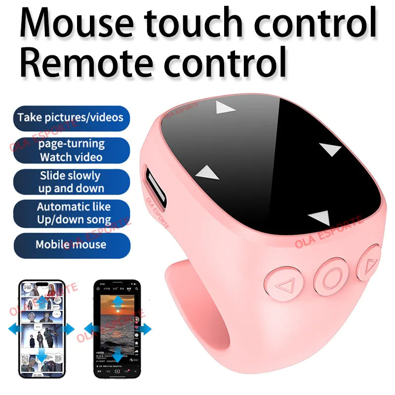 Bluetooth Scrolling Ring Remote – Page Turner & Selfie Shutter