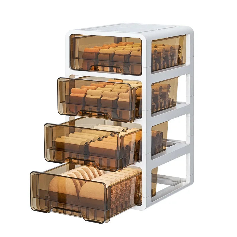 Underwear Storage Box Drawer Grid Socks Storage ******derwear Multifunctional Layered Storage Dust-proof Organizing Box Oasis Select
