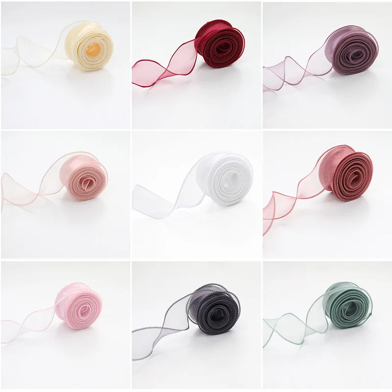 10yards Roll Silk Ribbon 40mm Satin Ribbon Organza Ribbons Gift Wrapping Handmade Wedding Birthday Party Decor Bow Diy Craft Oasis Select