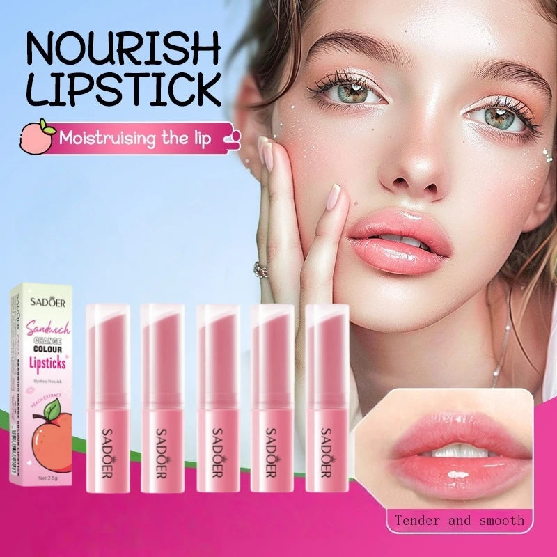 SADOER Peach Color-Changing Lip Balm 3-Pack & 5-Pack