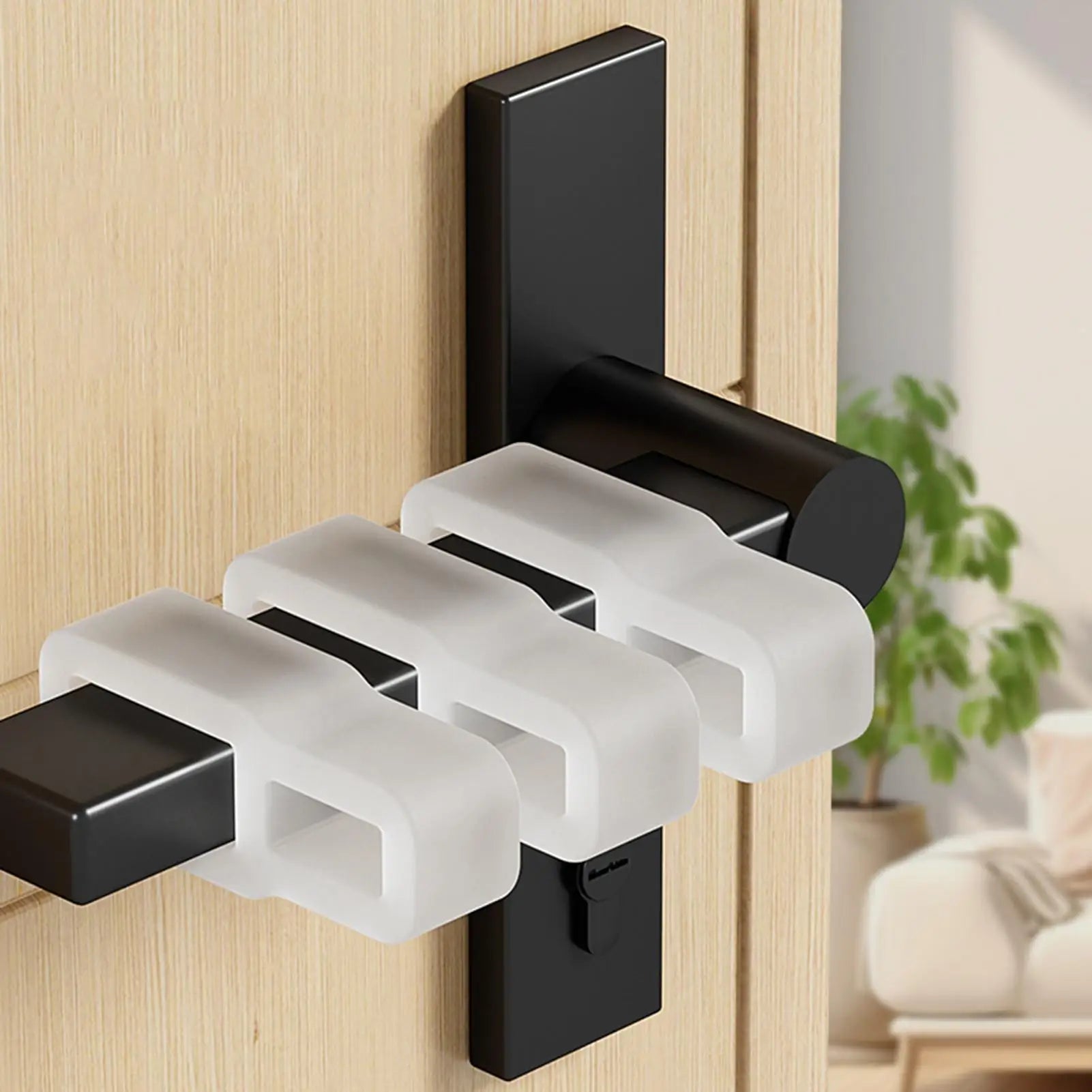 Door Knob Stopper Soft Silicone Door Handle Protective Stopper Detachable Door Stopper Furniture Protection buffer For Study Oasis Select