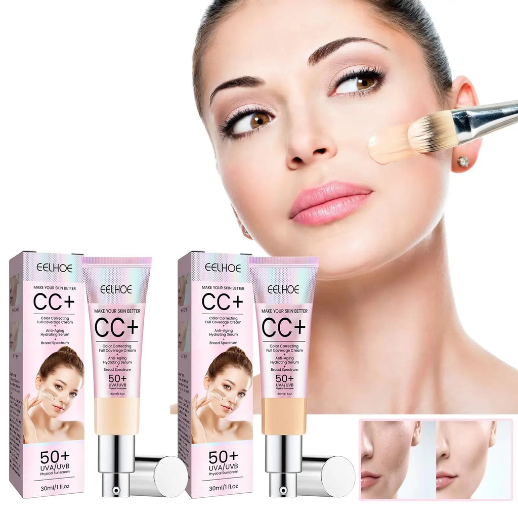 CC Foundation Cream Natural Moisturizing Waterproof Brightening Foundation Concealer Coverage Blemish Oil-control Lasting Makeup Oasis Select