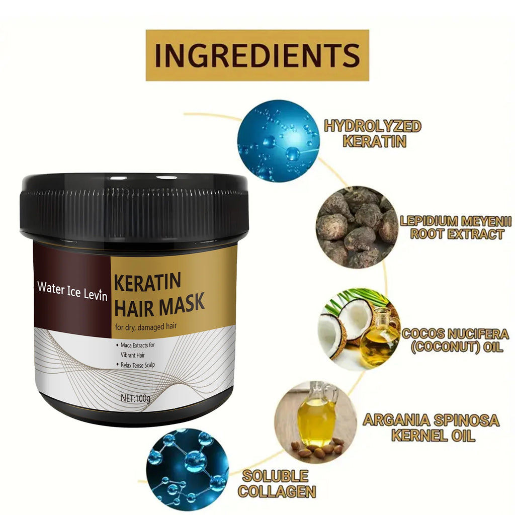 Keratin Hair Mask – Repair Damaged & Frizzy Hair 100g Keratin Hair Mask Oasis Select
