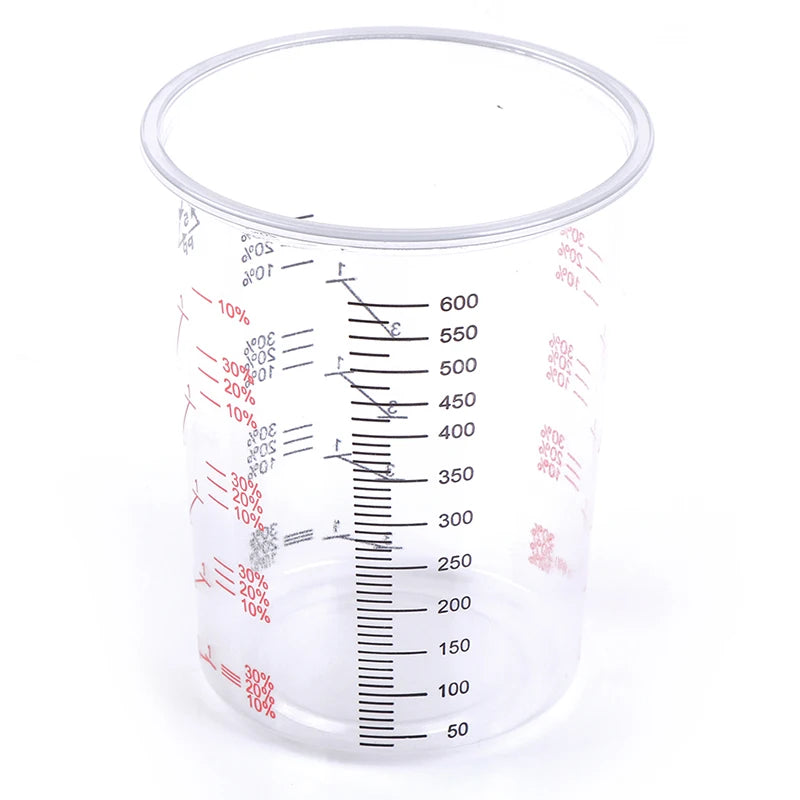 10pcs Plastic Paint Mixing Cup 600ml Mixing Pot Paint Mixing Calibration Cup For Precise Mixing Of Paint And Liquid High Quality Oasis Select