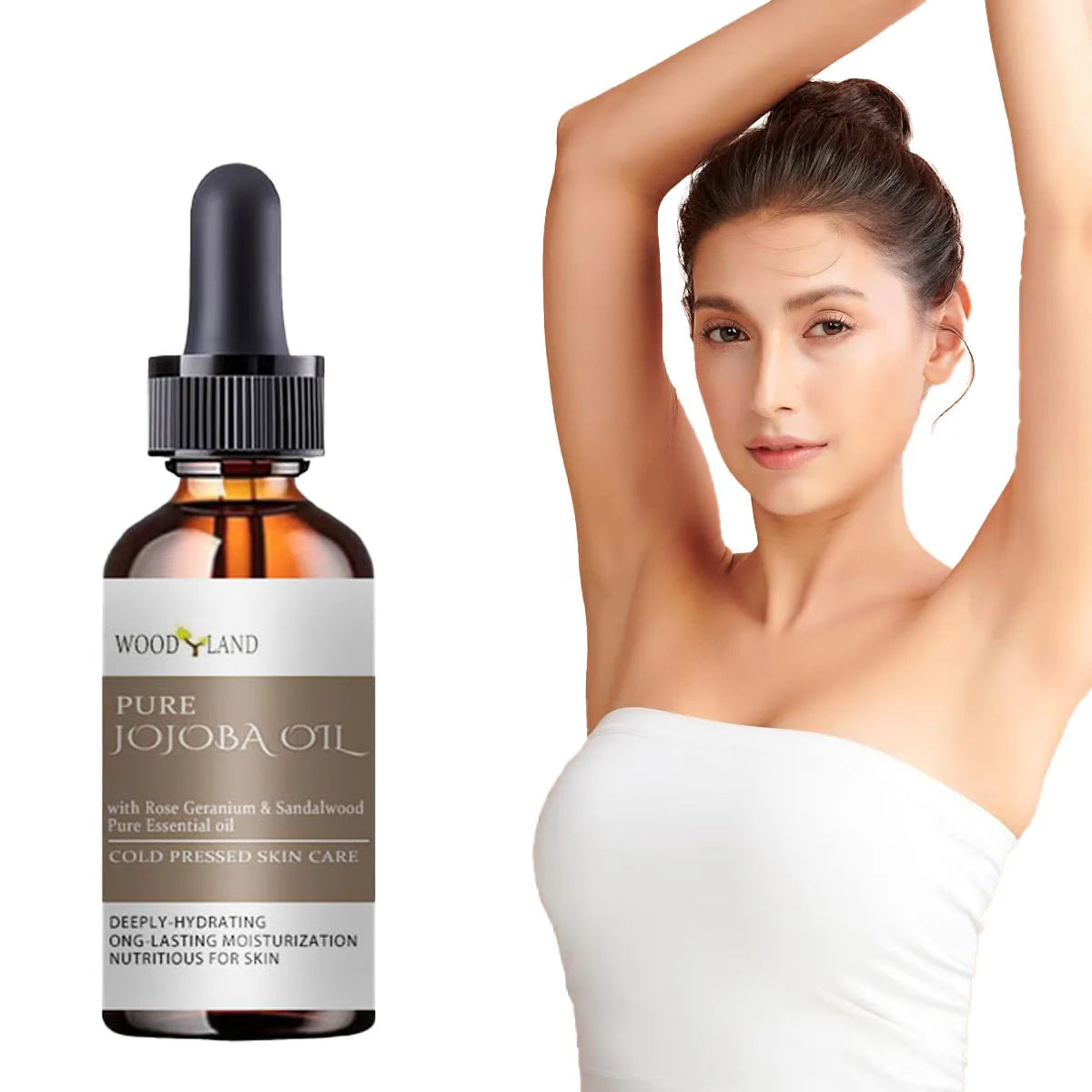 TRSTAY Pure Jojoba Oil Rose Geranium & Sandalwood Face Oil