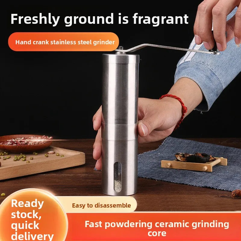304 Stainless Steel Manual Coffee & Pepper Grinder
