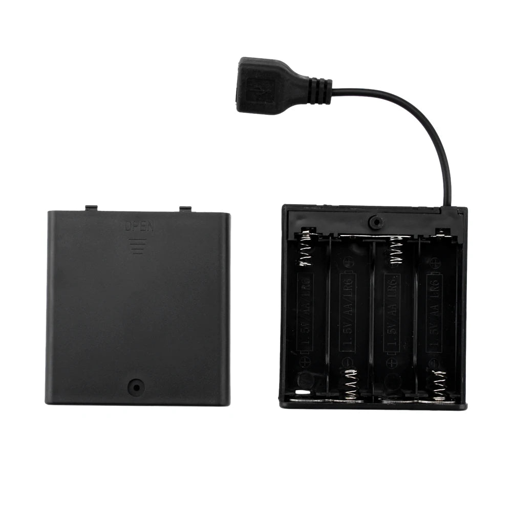 2/3/4/6/8 Slot AA Battery Case 3V/4.5V/6V/9V/12V AA Battery Holder AA Box AA Battery Storage Case With USB Oasis Select