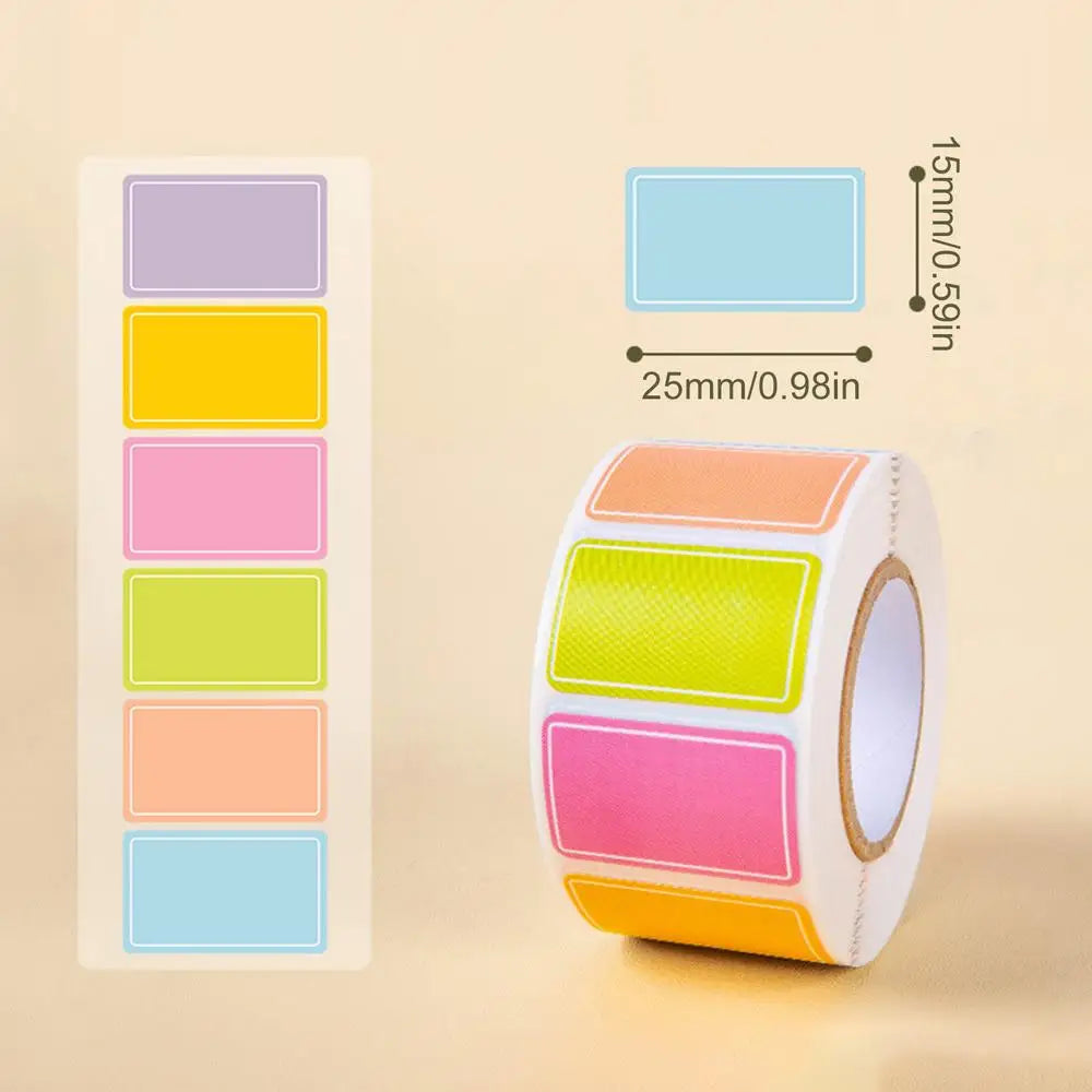 500Pcs Colored Labels Stickers Self-adhesive Paper Waterproof Label Stickers Handwritten Name Stickers Date and Food Labels Oasis Select 500Pcs