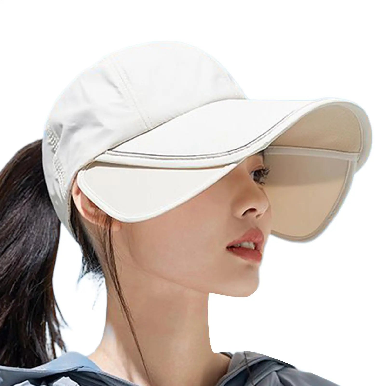 Sun Visor Hat Breathable Adjustable Wide Brim Bucket Caps Outdoor Beach Fisherman Hat Sunscreen Protection Cap UV Protection Oasis Select