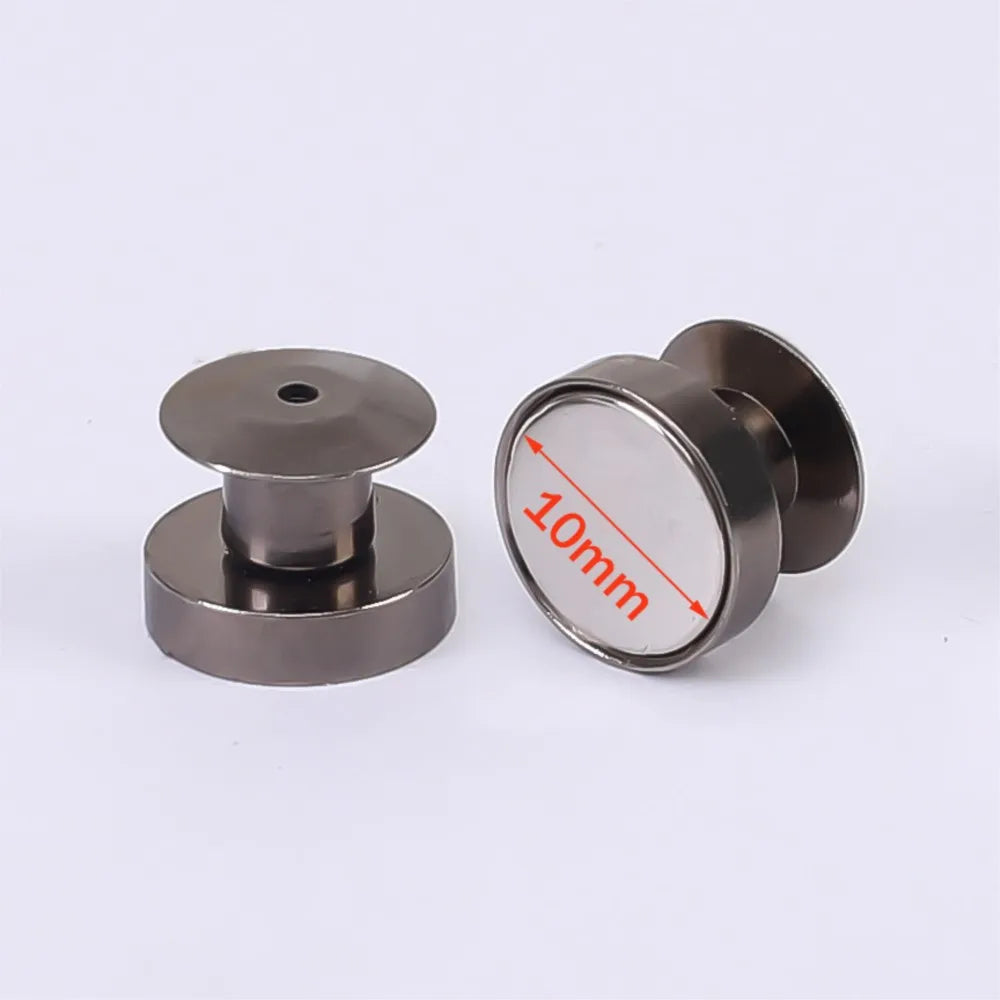 10Pcs Magnetic Clasp Brooch Locking Pin Backs Metal Pin Back Locking Pin Keepers Locking Clasp DIY Brooch Badge Jewelry Making Oasis Select