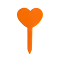 100PCS Waterproof Plant Labels Tags Reusable Heart Shaped Plant Growth Label Durable Nursery Markers DIY Garden Decoration Oasis Select Orange