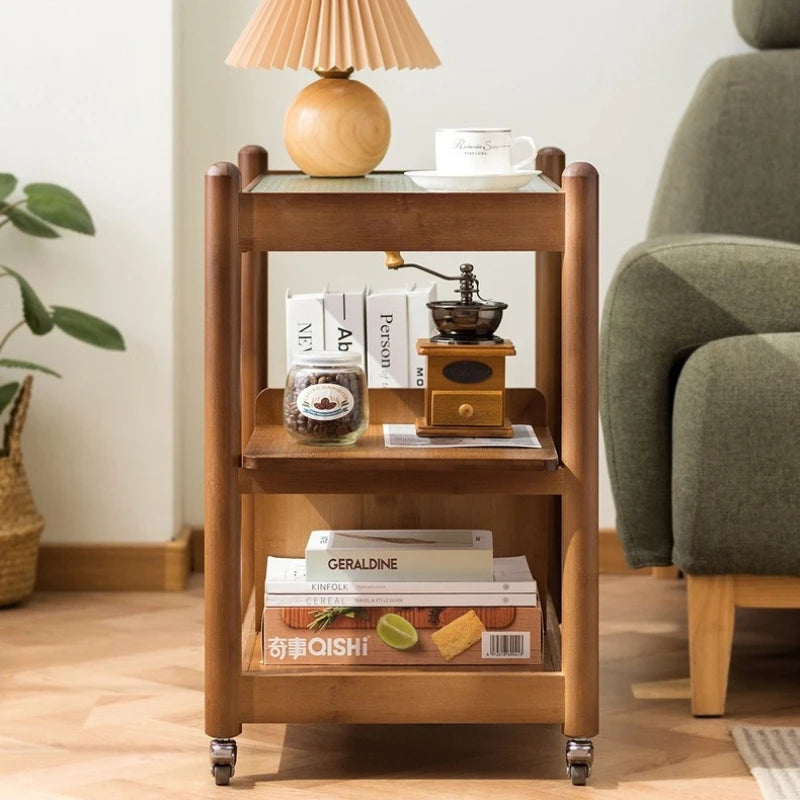 Sofa side few household mobile coffee table bedroom balcony mini table bedside shelf modern simple small apartment Oasis Select