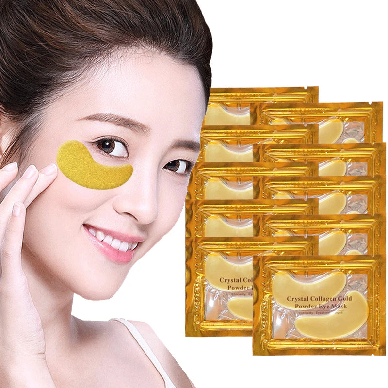 BIOAOUA Crystal Gold Collagen Eye Patches – Dark Circles Collagen Eye Mask Oasis Select