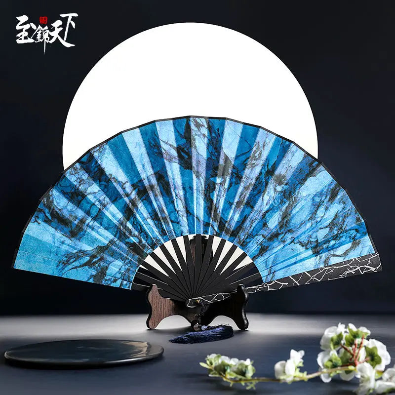 Lightning 10-inch Alloy Metal Fan Chinese Wind Self-defense Kung Fu Fan Classical Silk Cloth Folding Fan Oasis Select K 10 Inches