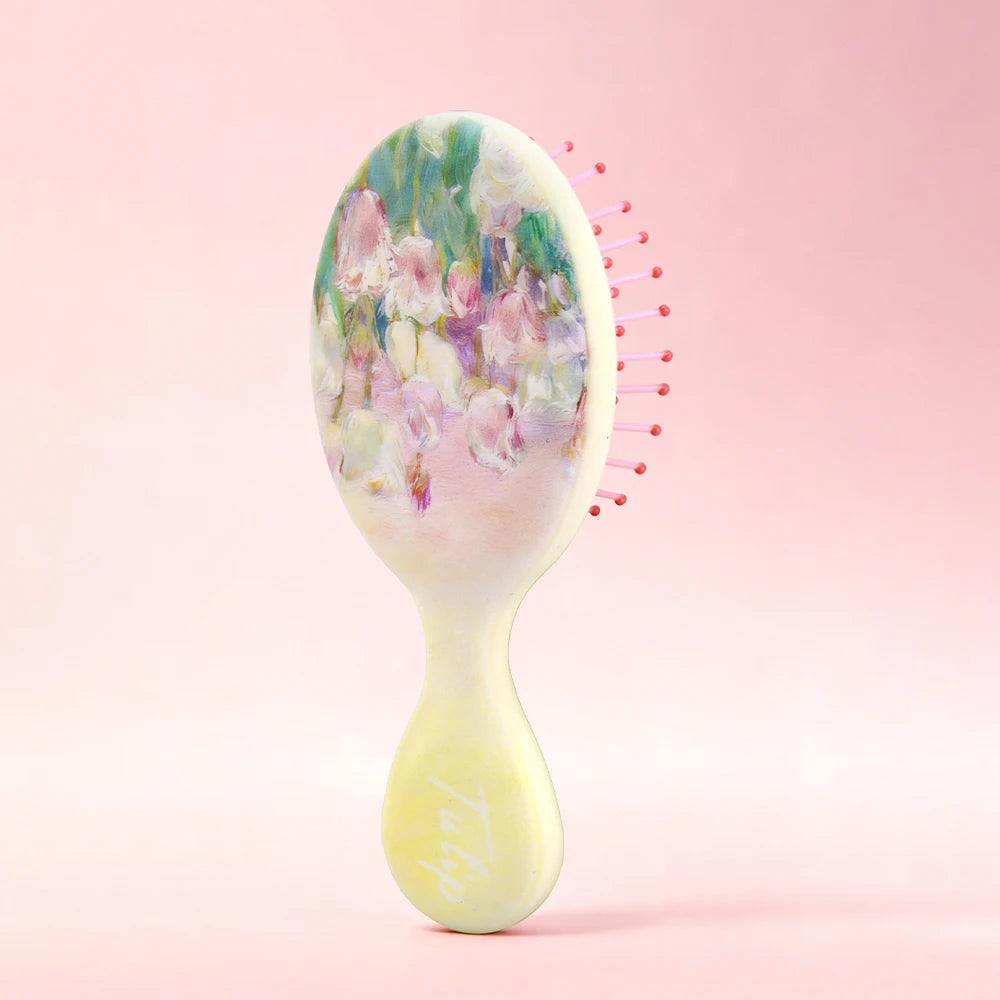 Mini Tulip Air Cushion Hairbrush – Anti-Static Detangling Travel Comb