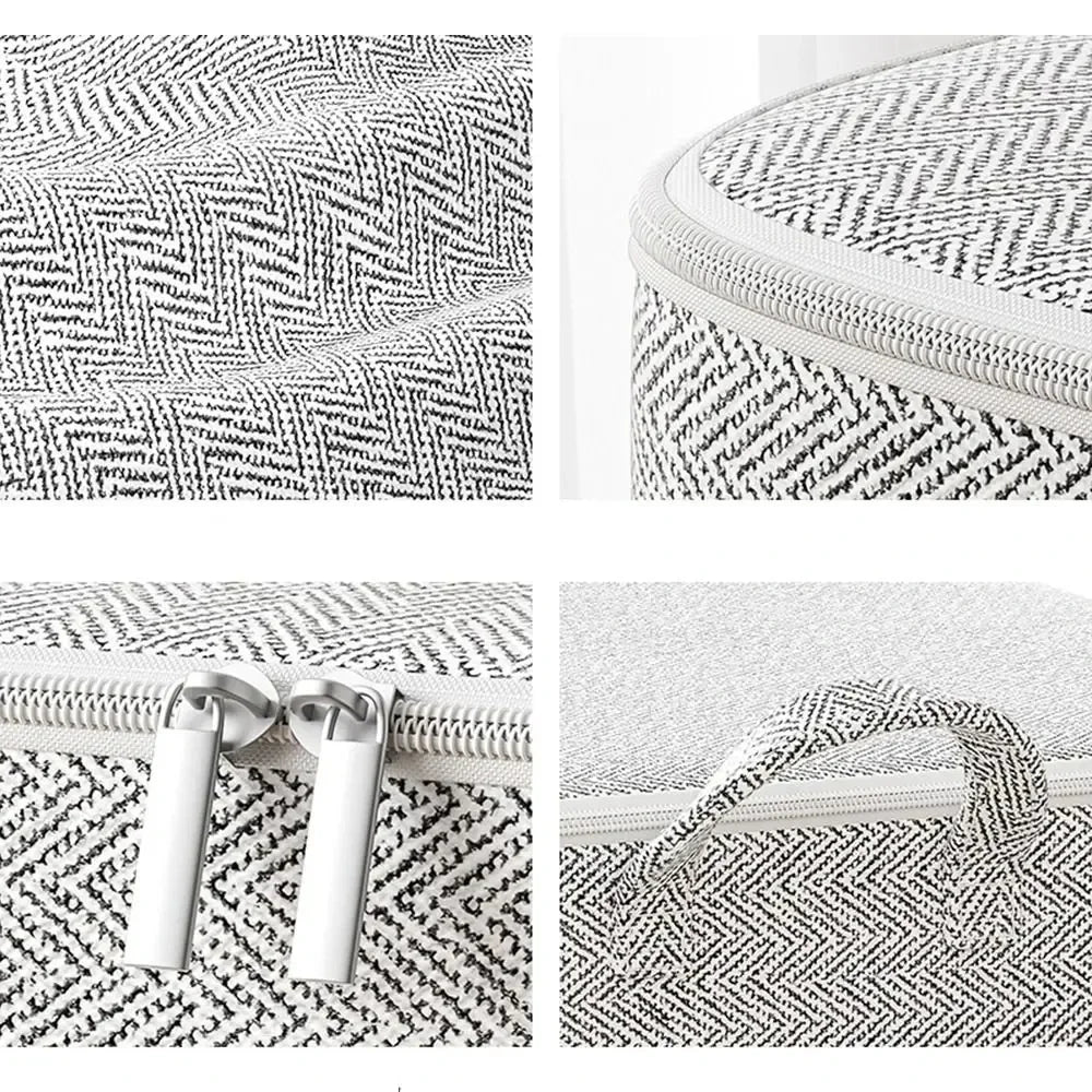 150/220L Non-woven Storage Bag with Lids Zipper Foldable Clothes Quilt Bins Container Large Capacity Dust-proof Bag Organize Oasis Select