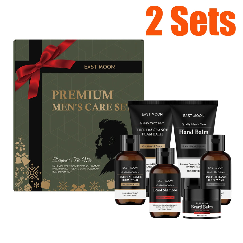Men's 5-in-1 Grooming Gift Set – Beard, Body & Hand Care Men's Grooming Gift Set Oasis Select 2 Sets