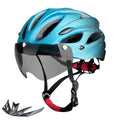 Bike Helmet with LED Tail Light Adult Cycling Helmet Fit 58-62cm Lightweight Breathable Colorful Bicycle Helmets Accessories Oasis Select Blue