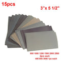 15Pcs/Set Sandpaper 400 600 3000 800 1000 1200 1500 2000 2500 Grit Sand Paper Water/Dry Sanding Paper Abrasive Tools Oasis Select Default Title