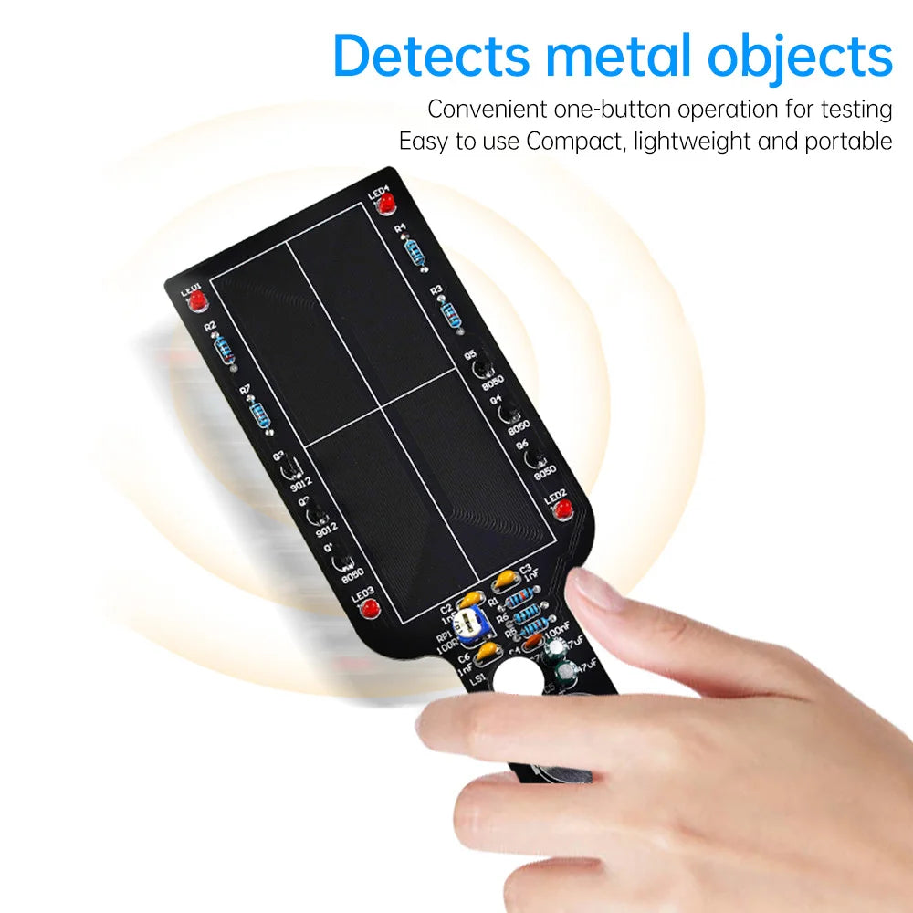 DC3-5V Handheld Simple Metal Detector Electronic Kit DIY Metal Detector Kit DIY Technology Training Welding Metal Detector Oasis Select