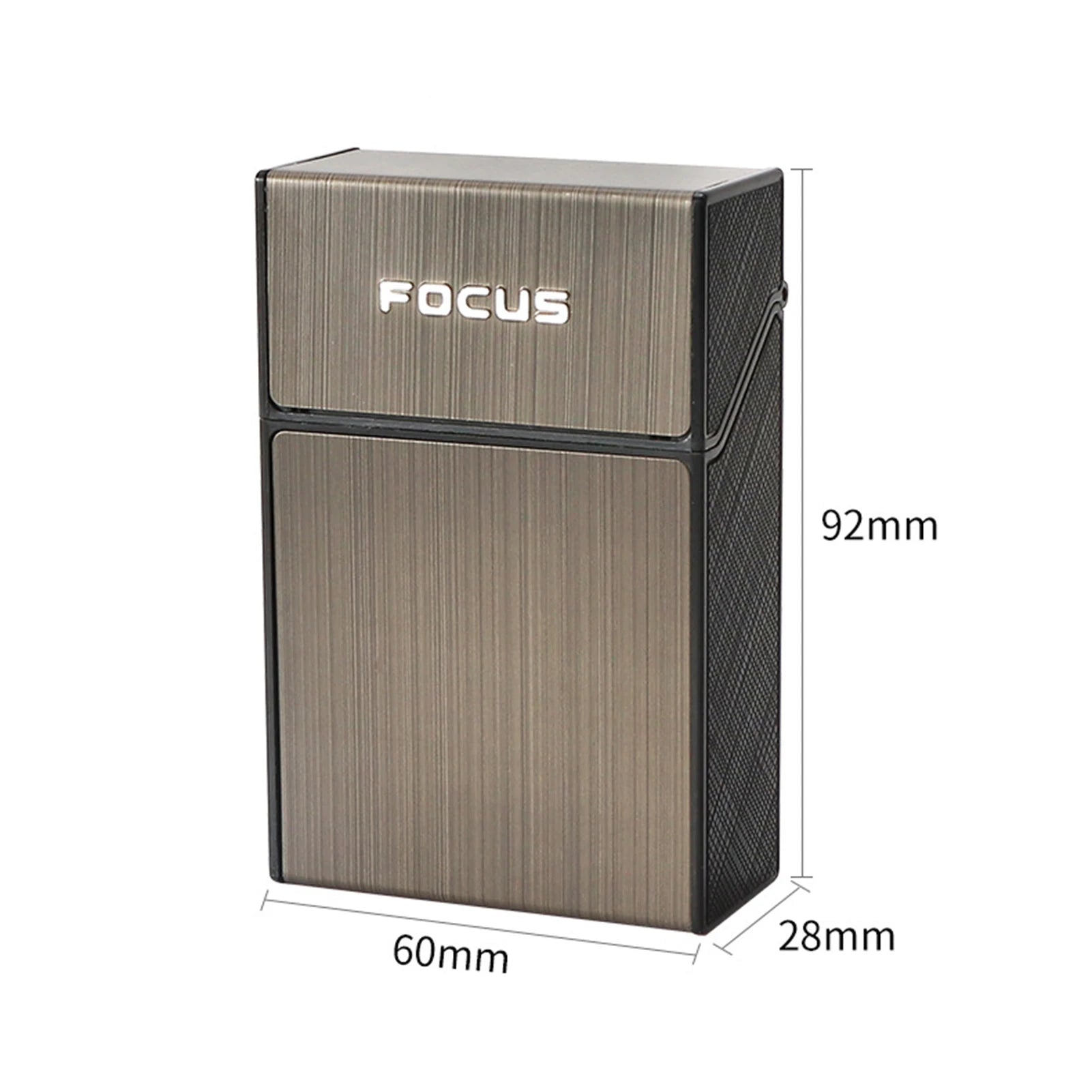 20pcs Portable Cigarette Box Aluminum Alloy Flip Top Holder Anti Pressure Proof for Hard Soft Pack Smoking Accessory Gift Oasis Select