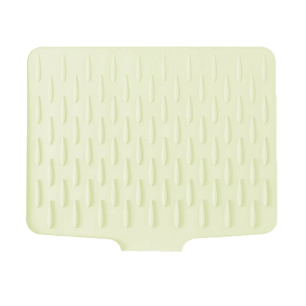 Silicone Dish Drying Mat with Water Diversion | Non-Slip Kitchen Silicone Drying Mat Oasis Select beige