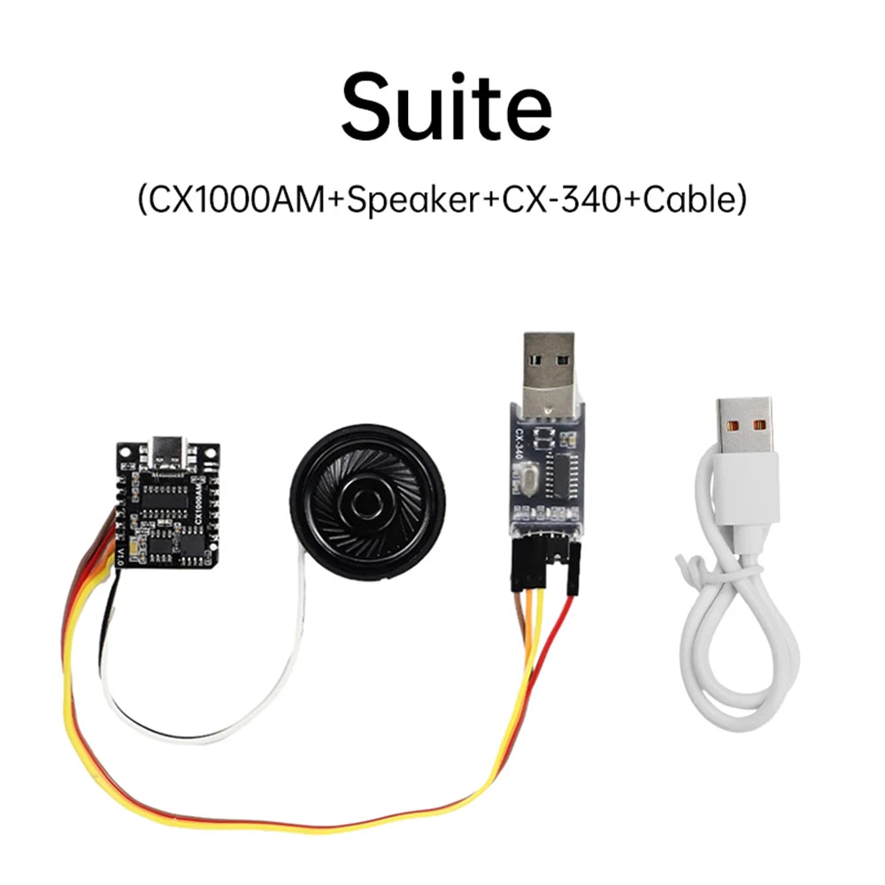 CX1000AM Voice Chip Module Serial MP3 Microcontroller Control Triggers Voice Broadcast Custom Audio Module DC3.3~5.2V Oasis Select CX1000AM