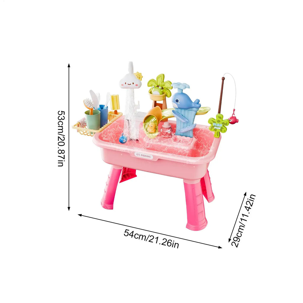 Children's Kitchen Toys Electric Fun Water Play Water Wash Basin Fishing Dishwashing Home Role-Playing Baby Early Education Toys Oasis Select