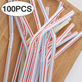 100Pcs Colorful Disposable Plastic Curved Drinking Straws Reusable Straw 21cm Wedding Party Bar Drink Accessories Birthday Oasis Select 21cm 100pcs