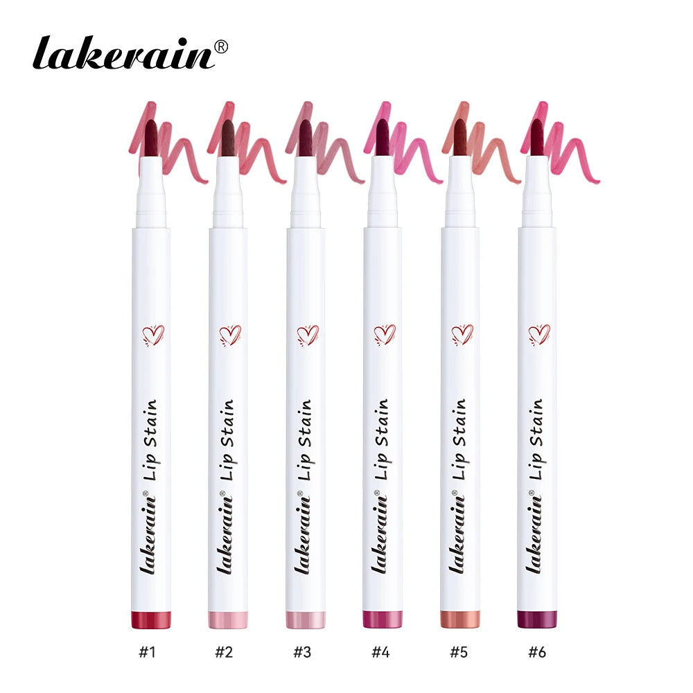 Long-lasting Lip Contour Lip Stain 2 In 1 Smudge-proof Lip Liner Pencil Ultra Pigmented Dual-Sided Design Non-Stick Cup Makeup Oasis Select SET 2