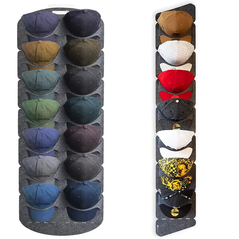 Felt Hat Storage Rack Cap Holder Wall Bag Clip Organizador Closet Baseball Peaked Travel Cap Organizer Wall Mount Hat Racks New Oasis Select