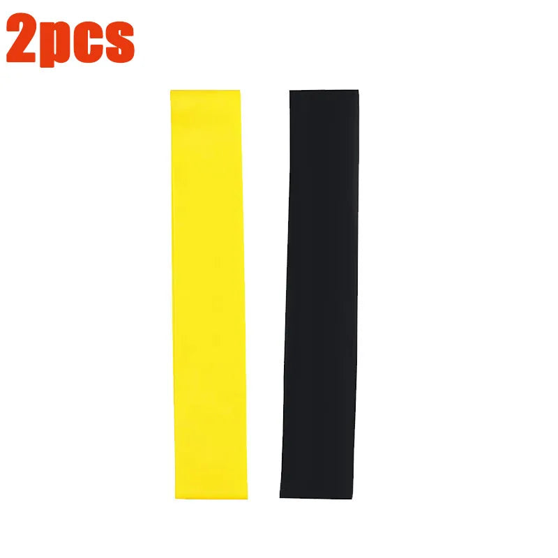 1/2Pcs Resistance Bands, Exercise Bands, Full Body Fitness Bands, Hip, Leg, Arm, Home Gym, Yoga And Pilates Stretching Bands Oasis Select Black1-Yellow1