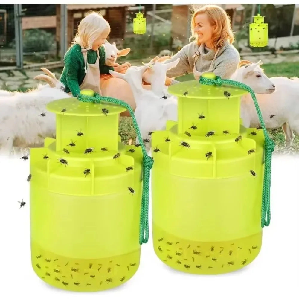 Durable Pest Control Fly Catcher Non-toxic Harmless Reusable Fly Trap with Fly Bait Pest Catcher For Outdoor Garden Farm Oasis Select