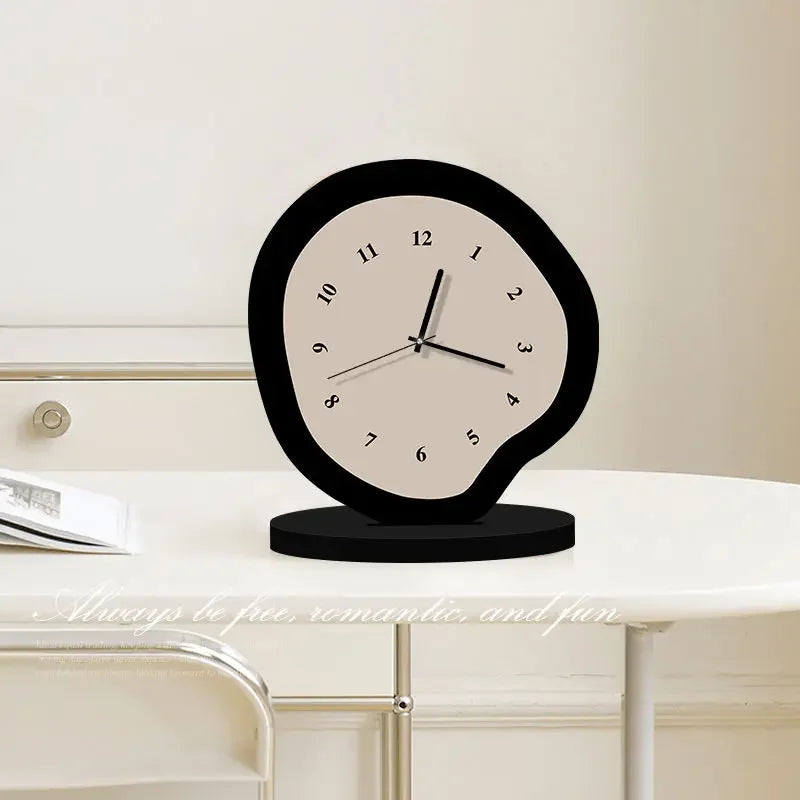 Cream Style Wall Clocks Modern Table Needle Clocks Desktop Clock Ornament Living Room Decorations Home Countertops Decor Oasis Select